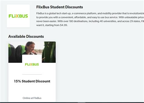 does flixbus have student discount